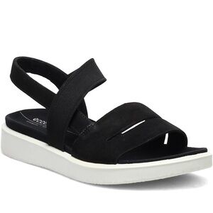 ECCO Womens Black Open-Toe Slingback Sandal